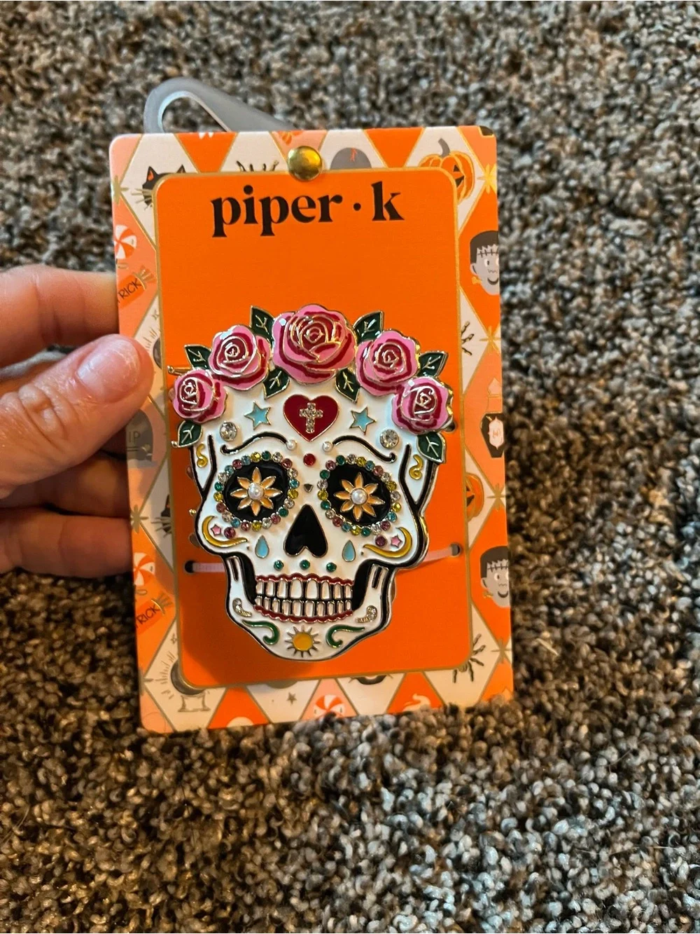 Piper k Halloween hair clip